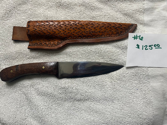 Custom hunting knife and sheath